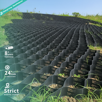 Grille géocellulaire en HDPE de 100 mm de profondeur pour le contrôle de l'érosion des pentes, les murs de soutènement, les allées en gravier et la stabilisation des berges de rivières