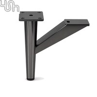 Pieds de canapé en métal au design unique avec support incliné pour meubles modernes