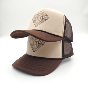 Gorra trucker vintage estilo OTTO de espuma con logo personalizado impreso, alta calidad OEM, MOQ bajo, gorra snapback de 5 paneles con malla trasera para hombre - Product Image 4