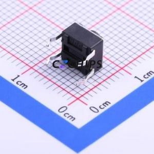 K2-6639DP-C4SW-04 Tactile Switch Through hole-4P,6x6mm Switch Single Pole Single Throw Round Button 2.5N Through Hole - Product Image 2