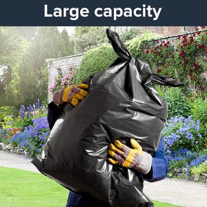 55-60 Gallon Contractor Trash Bags, 3 MIL Thick 38×56 Inch Heavy Duty Black <b>Drum</b> Liners, 100 Pack Professional Garbage Bags - Product Image 2