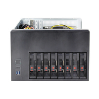 TOPLOONG 8 Bay NAS Server Case Micro-ATX Storage Chassis Support 3.5" HDD Flex 1U Power Supply Network Attached Storage OEM