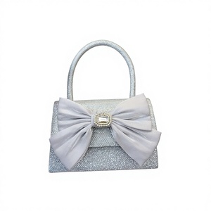New Cross-border Foreign Trade Polyester Trapeze Bow <b>Sequin</b> Wedding Birthday Evening Crossbody <b>Handbag</b> for Women Tanjing - Product Image 1