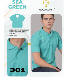 Durable Spun Pique Fabric T Shirt For Men 240 GSM Air <b>Tex</b> Construction Soft Breathable Comfortable Casual Tee - Product Image 5