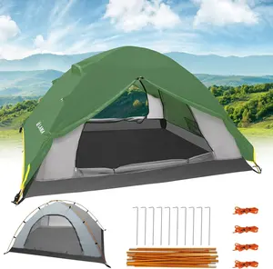 现货2-3人野营帐篷户外徒步旅行家庭廉价手动帐篷防水玩耍