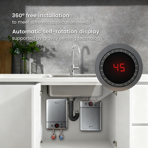 Calentadores de Agua Eléctricos Instantáneos sin Tanque OEM 110V/220V para Baño, Hotel, Cocina, con <span class=keywords><strong>Temperatura</strong></span> LED, Montaje en Pared - Product Image 5