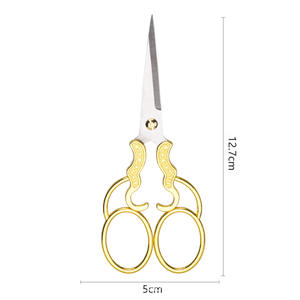 Directo de fábrica de acero inoxidable retro punto de cruz flor tijeras bolsa de té oficina en casa pequeña para transfronterizo F - Product Image 6