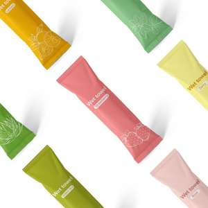 Lingettes humides jetables 100 % coton parfum citron, rafraîchissantes et hydratantes, pour restaurant (lot individuel) - Product Image 4