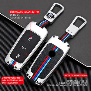 Étui de protection pour clé de <span class=keywords><strong>voiture</strong></span> en alliage de zinc et gel de silice pour Volkswagen Old Magotan CC B6, porte-clés VW, accessoires de sac - Product Image 2