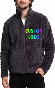 Tùy Chỉnh Thêu Logo Cuối Cùng Mờ Unisex Áo Len Tái Chế Sherpa Cực Teddy Micro Lông Cừu Áo Khoác - Product Image 3