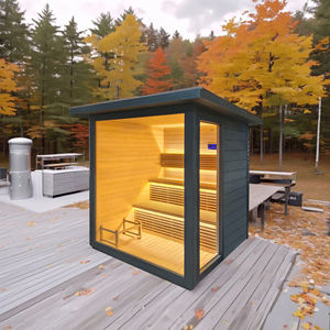 Broppool in legno massello vapore umido Sauna stanza cucina elettrica Design moderno intelligente diretta all'aperto cicuta terapia 2-4 persona per ville - Product Image 1