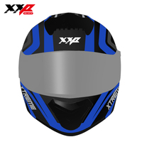 Casques de moto XXP HELMETS TITAN XTREME Casque rabattable Noir Rouge Design graphique Coque ABS Visière transparente Fermeture rapide