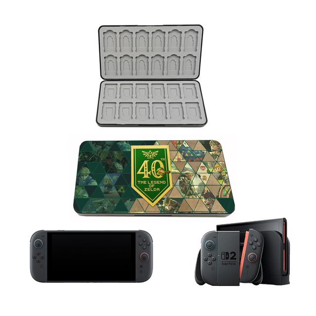 Custom Design 24 Slot Game Cartridge Memory TF SD Card Magnetic Protection Holder Case Box for Nintendo Switch 2 OLED Lite