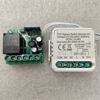 Module de commutation intelligent Zigbee à contact sec, disjoncteur relais DIY pour maison connectée, compatible DC 12-48V AC 100-240V, compatible Alexa Google Home