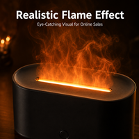 Humidificador USB Mini con Efecto de Llama, Viral en TikTok, Difusor de Aire, Efecto de Fuego 3D Realista, Luz Nocturna Colorida, para Hotel y Hogar, Gran Venta 2026