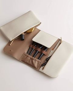 Wholesale Printed Logo Women Travel <b>Makeup</b> <b>Brush</b> <b>Holder</b> Pu Leather Roll up Organizer Pouch Bags - Product Image 4