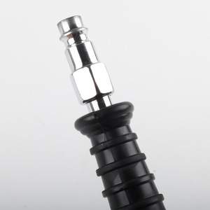 หัวฉีดเติมลมยางแบบยุโรป ปลอกสีดำ โลหะ ปืนลมเติมลมเร็ว 250 มม. - Product Image 1