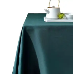 غطاء طاولة للزفاف مفرش ديكور للطاولة مستدير أبيض عاجي مستطيل لحفلات الزفاف