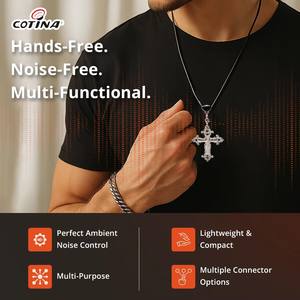 Microphone cravate filaire omnidirectionnel à haute sensibilité avec design de collier réglable pour diffusion en direct en extérieur - Product Image 3