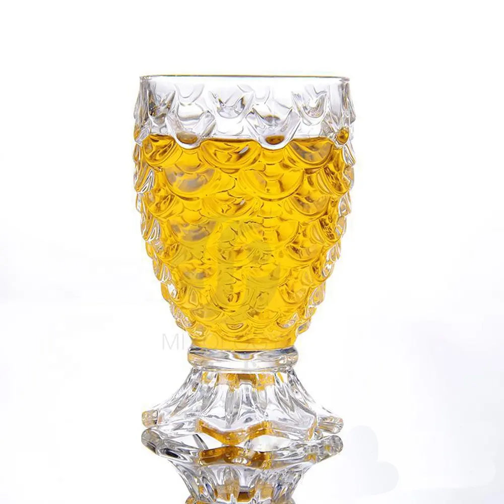 220ml Mermaid glass with Scales shape/Pineapple shape Beer Glass Cup with scales