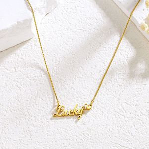 สร้อยคอสแตนเลสตัวอักษรนำโชคสำหรับผู้หญิงแบบมินิมอลสร้อยคอทองของขวัญสำหรับเพื่อนที่ดีที่สุดเครื่องประดับสร้อยคออัจฉริยะ - Product Image 4