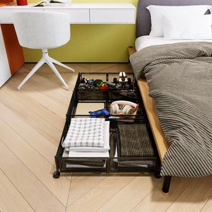 <span class=keywords><strong>Rangement</strong></span> <span class=keywords><strong>sous</strong></span> le <span class=keywords><strong>lit</strong></span> avec roues bacs de <span class=keywords><strong>rangement</strong></span> mobiles pour chambre à coucher pour vêtements livre <span class=keywords><strong>jouet</strong></span> couverture 2 paquets conteneur - Product Image 3