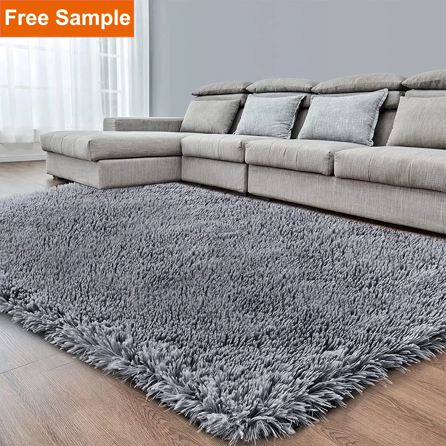 Long pile soft shaggy colorful PV Carpet for living room plush shaggy carpet custom rainbow rugs for kids