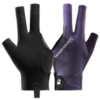 Gants de billard demi-doigts avec logo personnalisé Gants à 3 doigts Gants de billard de piscine gauche droite