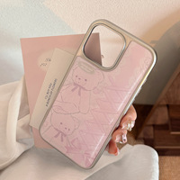 Coque de téléphone à dorure de dessin animé Ins pour Iphone16 16pm 16plus 16pro 15 15pm 15plus 15pro 14pm 14plus 13 13pm 13pro 12 11 coque époxy