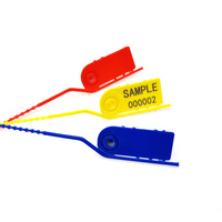 Sello de seguridad de plástico US-PS210F de 210 mm para equipaje de viaje, precinto de cremallera desprendible