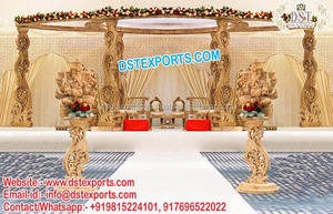 Mandap de Fibra para Bodas Hindúes, Moderno y Elegante, con Temática Blanca, Decoración para Eventos en Londres - Product Image 6