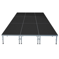 Plateforme de scène en aluminium légère, design pliable, assemblage rapide, scène mobile robuste pour la location de scènes de concert et d'événements