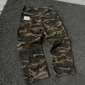 Rhinestones Baggy <strong>Oversized</strong> <strong>Jogger</strong> All Over Print Outdoor Men Camo Pants Sweatpants Full Camo Print Track Pants Men's - Product Image 2