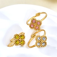 Bague en acier inoxydable pour femme, style coréen, trèfle à quatre feuilles, luxe léger, classique, polyvalente, bague haut de gamme personnalisée