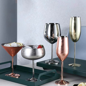 Verre à <span class=keywords><strong>vin</strong></span> en acier inoxydable 304 pieds hauts Beeman personnalisé <span class=keywords><strong>vin</strong></span> rouge moderne pour <span class=keywords><strong>coupe</strong></span> de Champagne résistant aux chutes vaisselle d'extérieur en métal - Product Image 4