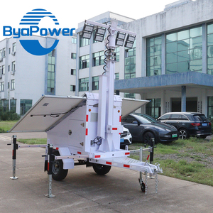 Outdoor <b>Mobile</b> <b>Solar</b> Energy Lighting Tower High-efficiency <b>Panels</b> Adjustable Mast Rechargeable Battery for Remote Work Sites by - Product Image 4
