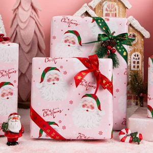 Papel de Regalo Navideño Burymento, Diseño Rosa de Santa Claus, 17 Pulgadas x 32.8 Pies, Papel Ecológico para Manualidades y Regalos - Product Image 6