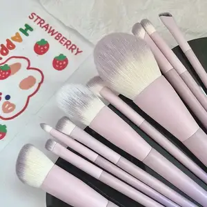 YUE New Luxury 10pcs Purple White make up brush Techniques Professional Makeup Brushes Set Custom Logo High Quality