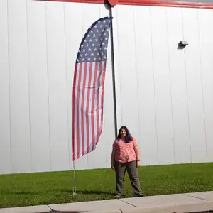 AMERICAN USA WINDLESS BANNER FLAG cartello pubblicitario Feather Swooper-in vendita!