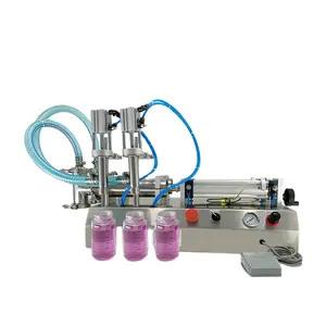 2024 Hot Sale Bottle Filler Semi Auto Double Heads Table Top Liquid Soap Filling Machine For Sale