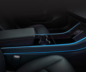 Lumières arc-en-ciel personnalisées, lumières colorées pour boite de Console, accessoires d'intérieur pour Tesla modèle 3, pièces - Product Image 2