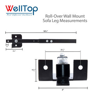 WELLTOP nouveautés accessoires de <span class=keywords><strong>meubles</strong></span> matériel renversement lit pliant mécanismes de levage canapé charnière canapé-lit charnières - Product Image 6