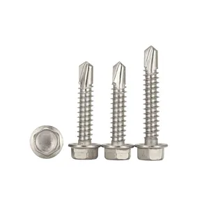 Fastener Product SS316 GB/T 15856.4-2002 Hex Flange Head Self Drilling Screw For Industry