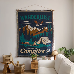 Fabrika toptan özel goblen dokuma atmak battaniye açık kamp çadır halıları duvar dekorasyon - Product Image 2