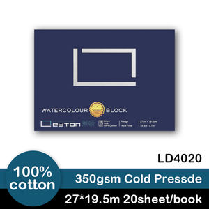 Bloc-notes <span class=keywords><strong>Leyton</strong></span> 350 g/m² 27*19,5 cm pressé à froid 20 feuilles en gros pour étudiants en art papier pur à fibres de coton moyennement grossières LD4020 portable - Product Image 5