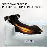Coussin rafraîchissant pour animaux de compagnie Touchdog Cloud Series, en fibre de glace respirante, pour l'été, pour chien, pour extérieur