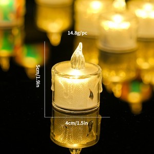Hochwertige Warmgelbe Plastik-<span class=keywords><strong>LED</strong></span>-Teelichter Tränenförmige Teelichter Romantische Tischdekoration Flammenlose <span class=keywords><strong>LED</strong></span>-Kerzenlichter - Product Image 5