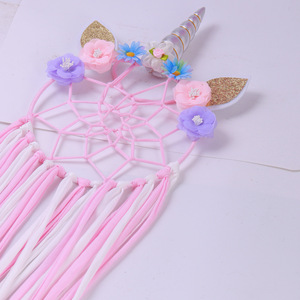 Nouvel Organisateur de Pinces à Cheveux Licorne à Pompons <span class=keywords><strong>Attrape</strong></span>-rêves Décoration Chambre <span class=keywords><strong>Enfant</strong></span> Support pour Accessoires Cheveux Vente en Gros 0-24 - Product Image 3