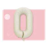 Ballons Chiffres Géants en Aluminium EASTTERN 42 Pouces – Crème Vintage, Blanc, Caramel, Couleur Avoine – Idéal Remise de Diplôme, Fête des Mères