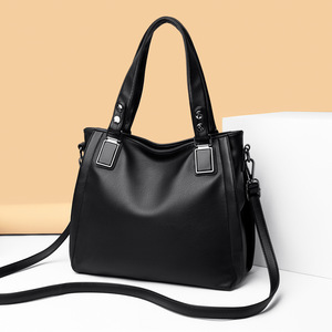 Messenger Bag Women's Handbag Trend Large Capacity Versatile Fashion Soft PU Leather Ladies Zipper Shoulder Bag - Product Image 1